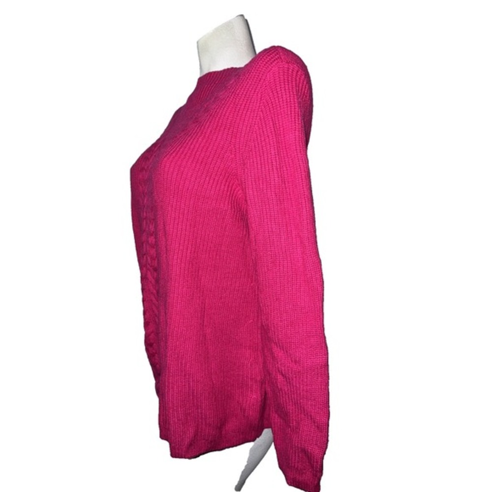 New Talbots Petite Sweater Cable Knit Lambswool Pullover Women's Sz XLP Pink NWT - Picture 4 of 8